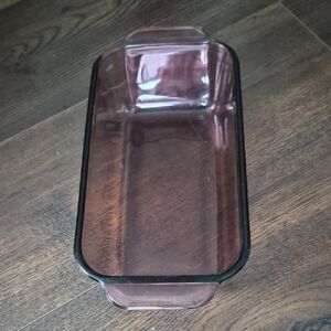 Pyrex Cranberry Visions Glass Loaf Pan